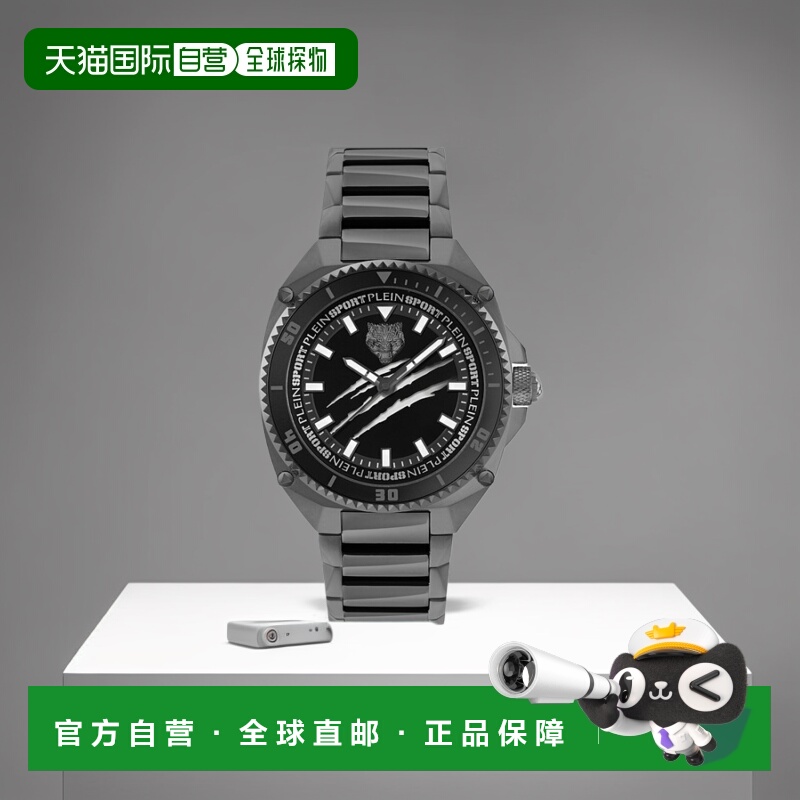 自营 plein sport雷霆之力手环腕表 - 黑色/黑色/黑色 美国奥莱直