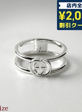 GUCCI戒指 女士男士戒指戒指互锁G银925银配饰双G 生日周年纪念