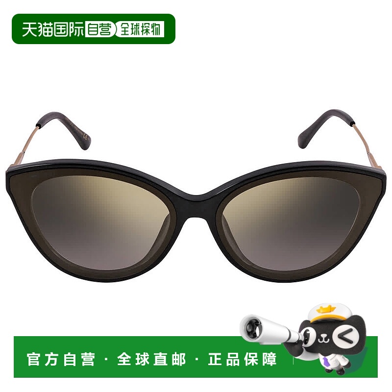 自营Jimmy Choo Grey Gold Mirror Cat Eye Ladies Sunglasses VI