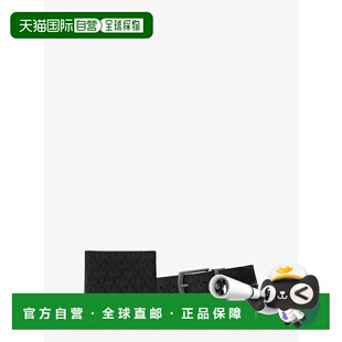 自营michael kors签名标志Billfold钱包和腰带礼品套装-黑色 美国