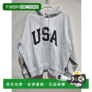 韩国直邮NEW BALANCE UNI USA 经典连帽衫卫衣 浅灰色 NBN0F4A013