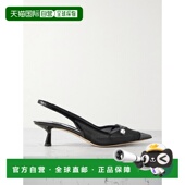 Choo 周仰杰 香港直邮Jimmy 女士 Amita 人造珠宝装 饰皮革边网