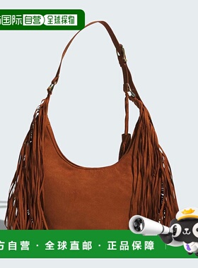 1h可退 日本直邮adidas男女同款Suede Tassel Bag可调节肩带迷你