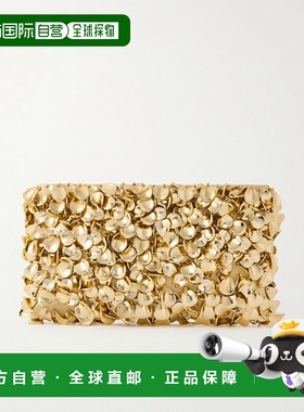 1h可退 香港直邮Simkhai 女士 Reese 珠饰金属感绸缎手包 126H005