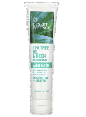 香港直邮Desert Essence茶树油印楝牙膏沙漠精华冬青176g正品