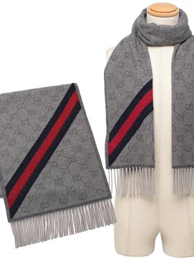 日本直邮古驰围巾头巾披肩蓝色男士 GUCCI 570603 3G200 1768