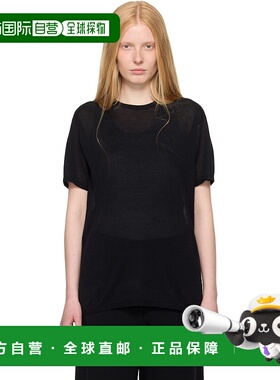 1h可退 香港直邮潮奢 TOTÊME 女士 黑色 T 恤 253WRT0531YA0079