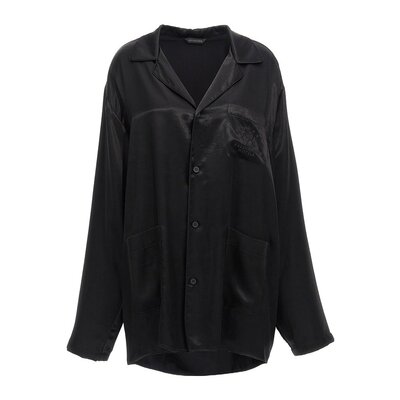 BALENCIAGA 女士衬衫 818436TLO281000 SS2025 黑色