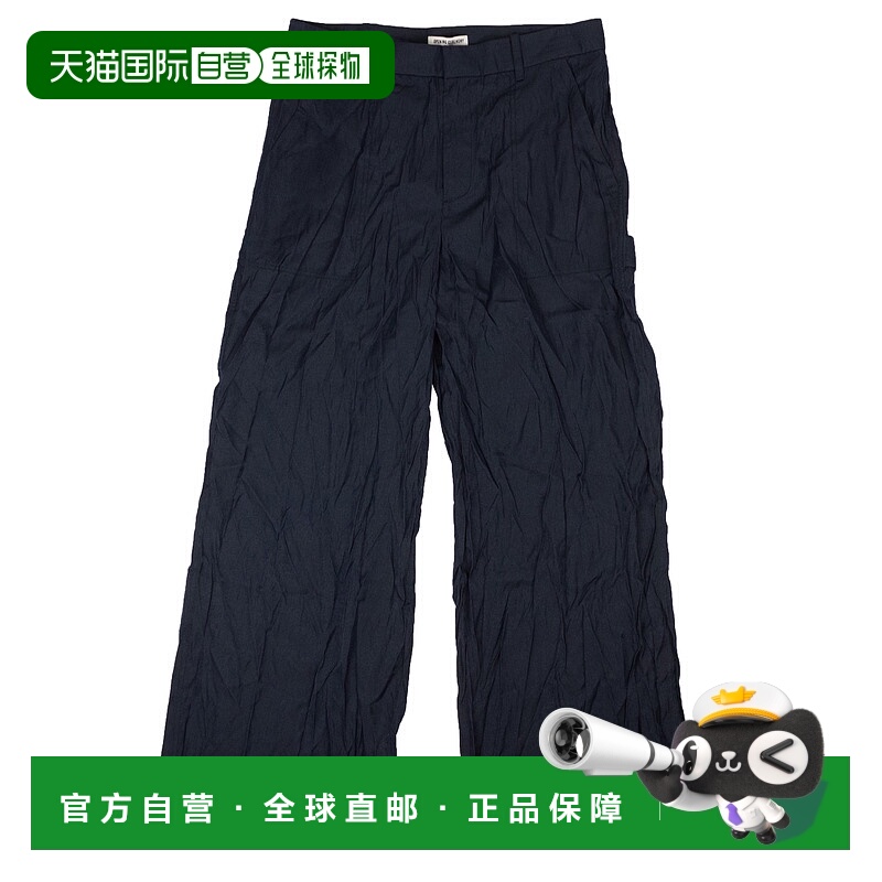 自营 opening ceremony学院海军蓝丝质木匠裤 - 图案 美国奥莱直