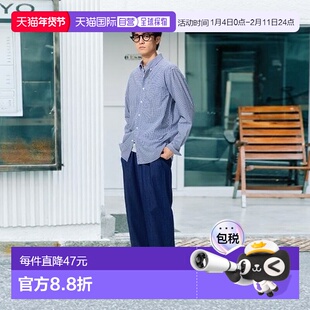日潮跑腿UNIQLO优衣库 宽版格纹纽扣衬衫 66 BLUE 男女兼用 XXL 4