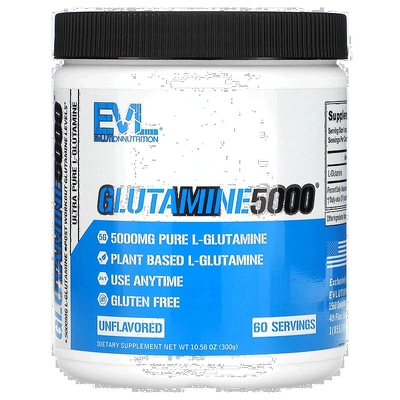 香港直发EVLUTION NUTRITION谷氨酰胺5000mg膳食补充300克