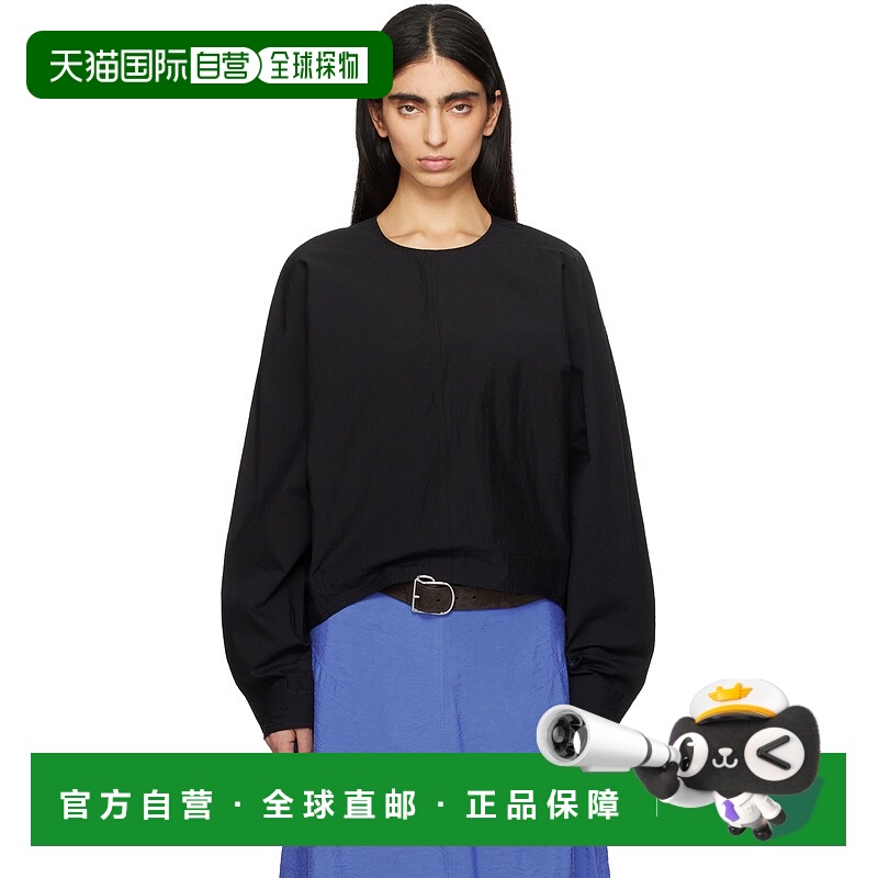 1h可退 香港直邮潮奢 TOTÊME 女士 黑色 Batwing 上装 252WRT0431