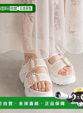 日本直邮Randa 2WAY 比舒鞋扣运动凉鞋 RA041BW14482 黑色一脚蹬