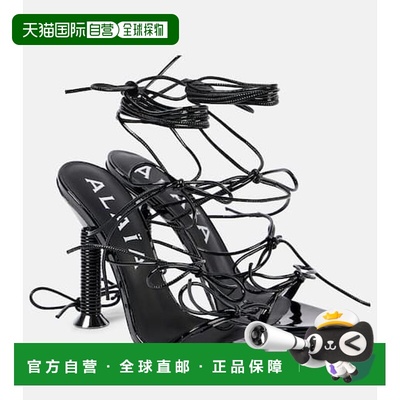 1h可退 香港直邮Alaia 女士 Bobine 110 皮革内里凉鞋 black黑色