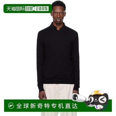 1h可退 香港直邮HUGO 雨果 男士 黑色 Regular Fit Crewneck Soft