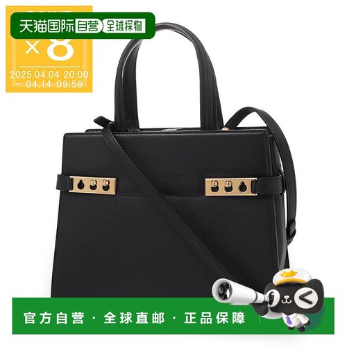 日本直邮DELVAUX 德尔沃 TEMPETE CRUSH PM 黑色丝绒小牛皮 2WAY