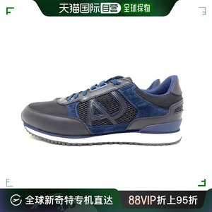 香港直邮ARMANI JEANS 男士海军蓝色皮革运动鞋 935028-6A417-099