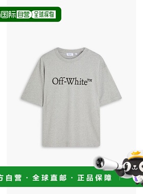 1h可退 香港直邮潮奢 off-white 男士 印花棉针织T恤 44MAA120G5J