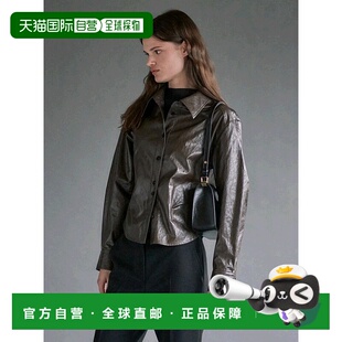 韩国直邮LOEUVRE正品 女衬衫304134588Slim Artificial Leather Sh