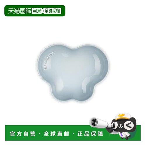 【日本直邮】Le Creuset酷彩 蝴蝶型餐盘 M码 银蓝色珐琅