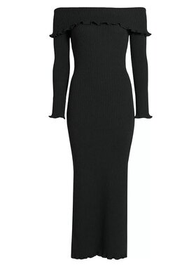 美国直邮AMUR 女士 连衣裙 长袖中长款  修身时尚 优雅自然女装