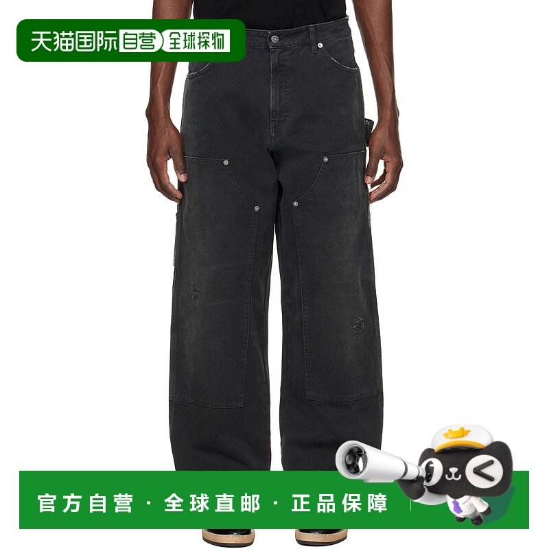 1h可退 香港直邮GOLDEN GOOSE 男士 黑色做旧牛仔裤 GMP01942P001