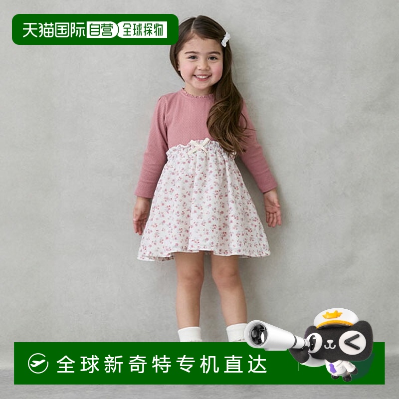 日本直邮Petit Main Cut x Fabric Switching 连衣裙