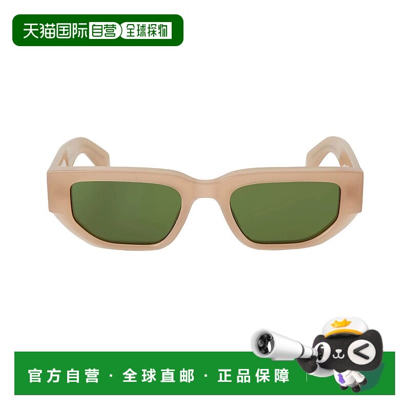 自营 off-white灰白色格里利长方形太阳镜-米绿色 美国奥莱直发