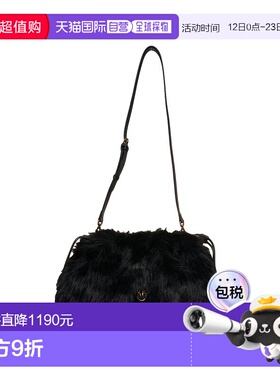香港直邮PINKO 女士单肩包 105909A2VZZ99Q AW2025 黑色 Maxi Fau