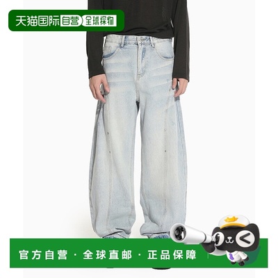 1h可退 日本直邮CORPUS TOKYO 男女同款 高褪色宽松弯裁牛仔裤 立