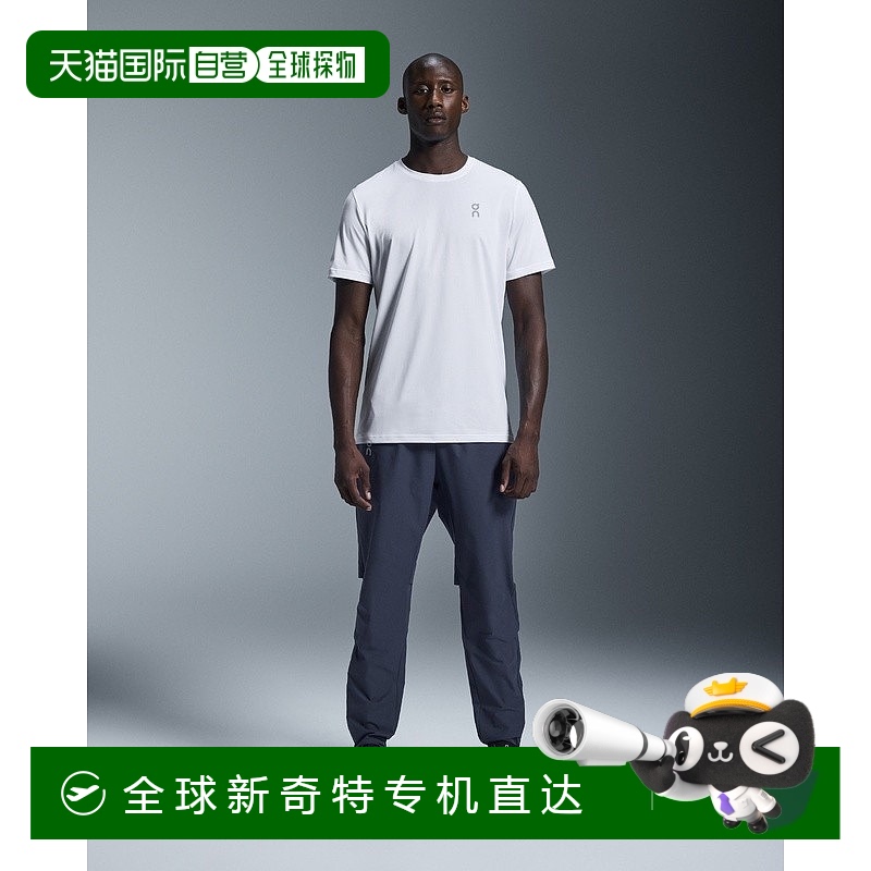 欧洲直邮On昂跑 Core系列男士白色再生聚酯纤维logo印花短袖T恤