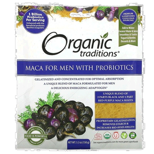 香港直发Organic Traditions男性专用含益生菌玛卡150g