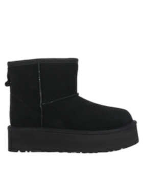 香港直邮UGG 女童童靴 1143700KBLK 黑色 圆头平底靴雪地靴