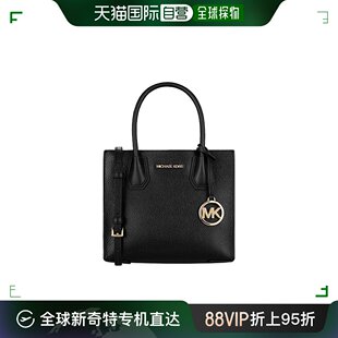 KORS 香港直邮MICHAEL 女士黑色荔枝纹牛皮革MERCER中号单肩斜挎