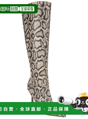 自营Sam Edelman Elia灰色皮靴 美国奥莱直发长筒靴高跟