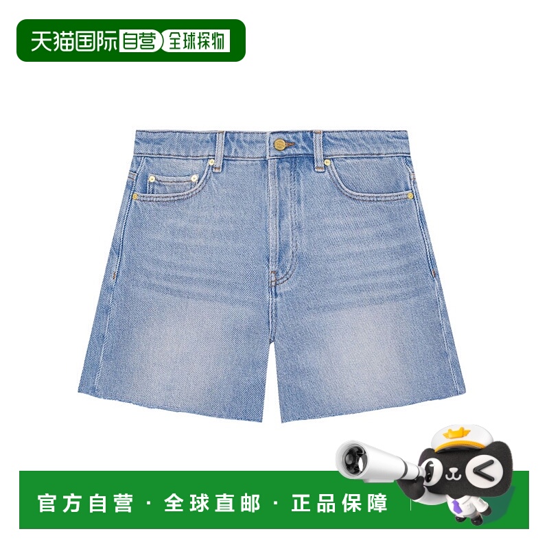 香港直邮Ganni 厚重牛仔短裤 J1521口袋