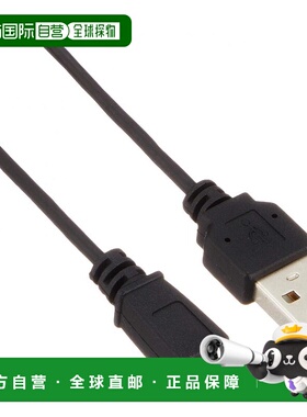 【日本直邮】宜丽客旧安卓USB数据线PS4适用1m黑色 U2C-AMBX10BK