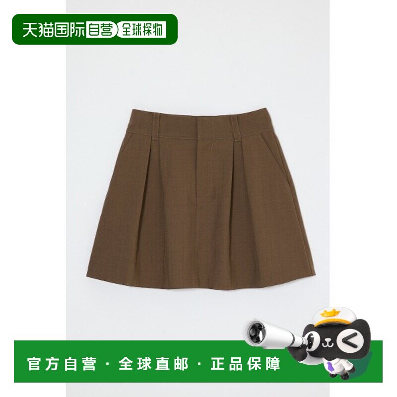 MOUSSY 女士 秋冬新款喇叭褶皱迷你裙裙 【付后1h可退】裙子a字裙
