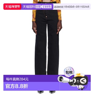 1h可退 香港直邮潮奢 Pushbutton 女士 黑色 Back Panty 牛仔裤 P