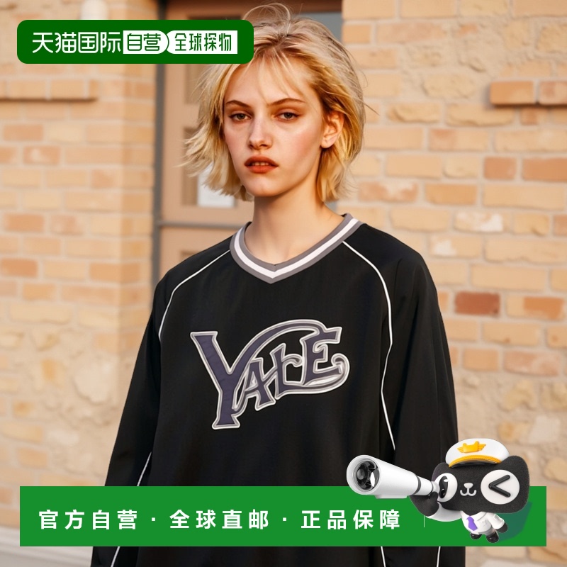 韩国直邮YALE NYLON SPORTS TEAM JERSEY LS BLACK运动长裤YD08LS