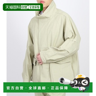 韩国直邮AURALEE A24SB01OC 卡其米色水洗硬捻帆布束腰夹克外套