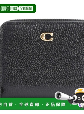 香港直邮COACH 男士钱包 CD717B4BLACK AW2024 黑色 Polished peb