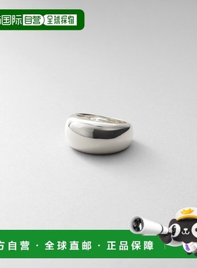 1h可退 日本直邮COCOSHNIK 女士 宽版弧面设计 银色透明涂层拇指