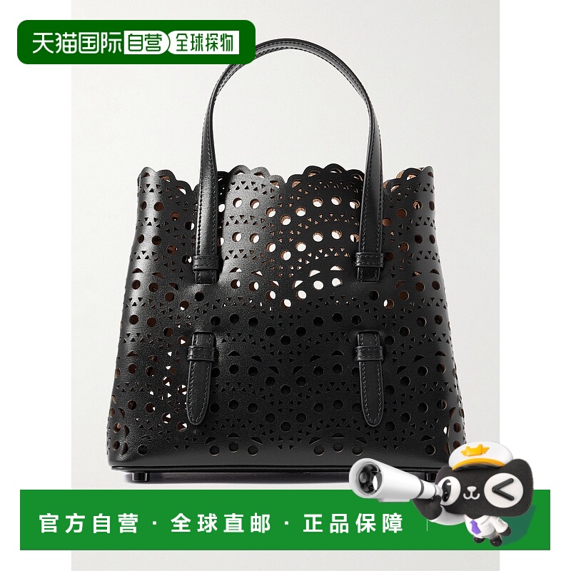 香港直邮alaia 女士 Mina 20 镭射切割皮革手提包 AA1S06720C0A44