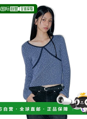 韩国直邮margarin fingers设计师款少女甜美新款日常女款T恤30603