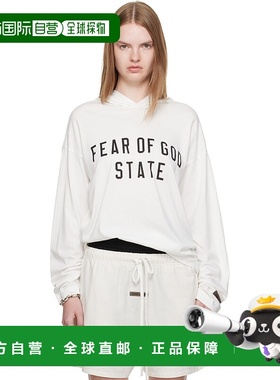 1h可退 香港直邮潮奢 Essentials 女士 白色长袖连帽衫 125SP2571