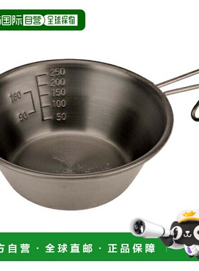 日本直邮Captain Stag 黑色氧化着色不锈钢Shera杯320ml 刻有标志