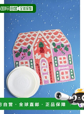 自营tiramisuPink Gingerbread House Placemat 美国奥莱直发