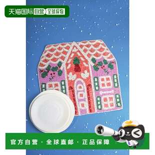 自营tiramisuPink Gingerbread House Placemat 美国奥莱直发