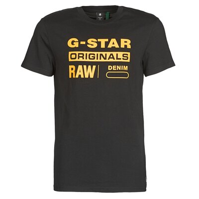 G-Star Raw 男士 COMPACT JERSEY O 短袖T恤 黑色